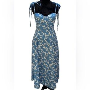 Blue floral princess fairytale 🧚🏻 dress for cocktail, wedding, outdoor party